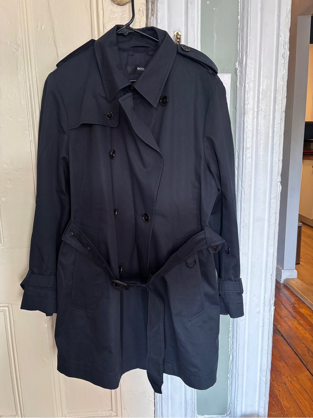 Hugo Boss Dark Navy Trench Coat